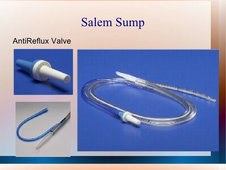 Anti reflux valve ng tube