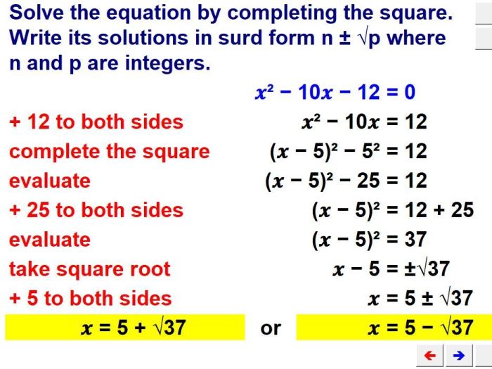 Unit 4 solving quadratic equations homework 7 the quadratic formula