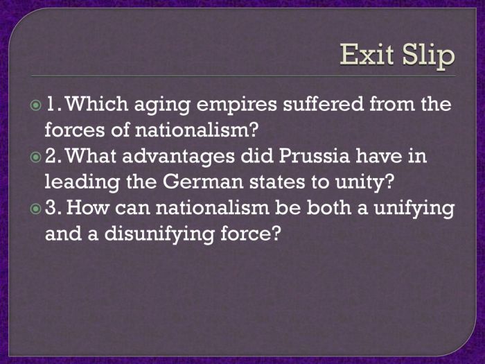 Which aging empires suffered from the forces of nationalism